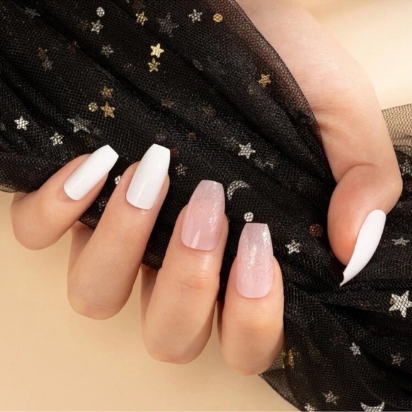 24 piece Fake Nails Coffin Shaped 3 pack - Picture 1 of 5